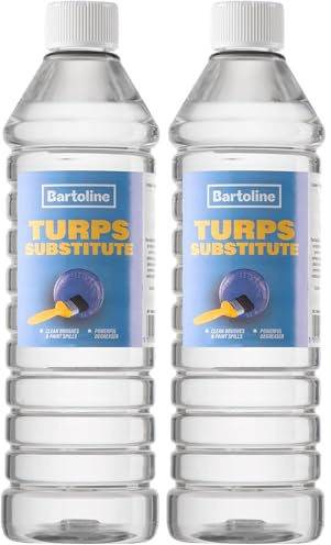 Bartoline Turpentine Substitute 750ml Multi-Purpose Solvent for Paint Brushes & DIY Cleaning (Pack of 2)