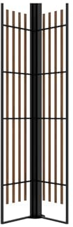 Vente-unique-2er-Set Rankgitter für Pergola aus Stahl und Holz - L37,5 x H206 cm - Mazara
