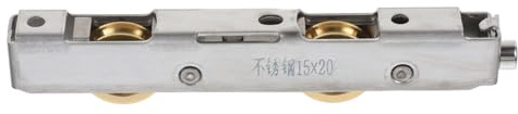 Roulette de Porte Coulissante en Acier Inoxydable Roulement Double en Cuivre pour Baie Vitrée Aluminium Galet de Remplacement Silencieux Poulie Fenêtre Coulissante 1 Pièce