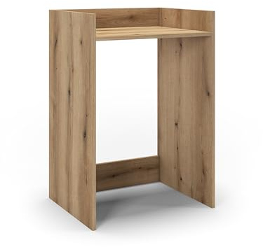 regalik Waschmaschinenschrank 90 x 65 x 54 cm, Evoke Eiche | Platzsparende Lösung für Bad und Waschraum, pflegeleichte Oberfläche, zusätzlicher Stauraum und geordnete Ablage