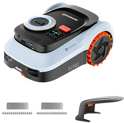 Segway Navimow i210 LiDAR Pro Mähroboter mit Garage M +2 Sätze Klingen (separater Versand), für 1000 m², LiDAR+Vision+NRTK Tri-Fusion-Positionierung, Xero-Turn AWD für 55% Steigungen, Auto-Kartierung