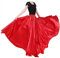 BACKGARDEN Eleganter Satin-Rock für Damen, 20 Meter, lang, für Ballsaal, Bauchtanz, Performance-Kostüm, Rot/Ausflug, einfarbig (Getaway Solids), Einheitsgröße