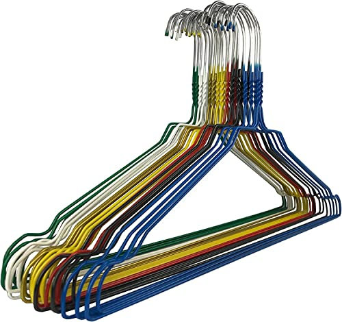 RSR Hangers Drahtbügel Kleiderbügel aus Metall 50 Stück Schwarz Metallkleiderbügel Set Drahtkleiderbügel Metall Draht Hosenbügel Verzinkt Platzsparend Hochwertige Pulverbeschichtung 40 cm