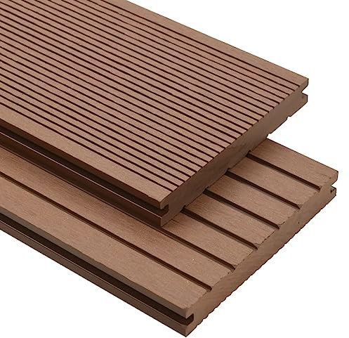 vidaXL WPC Terrassendielen Massiv 20m² 2,2m 20mm Hellbraun Komplett Holz Diele
