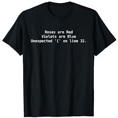 Unexpected { on line 32 - Funny Coder Programming Joke T-Shirt