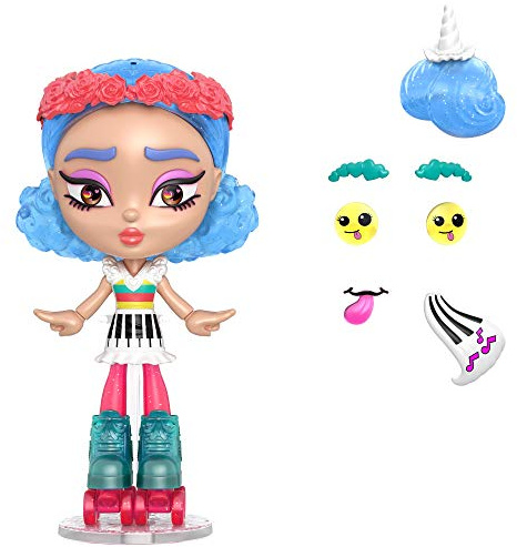 Mattel Lotta Looks Skate Pop Doll with 10+ Plug/Play Pieces, 100+ Looks, Multi (GMW43)