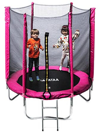 ATAA Trampolino per bambini 185 – Rosa – Trampolino per bambini super resistente per esterni o interni