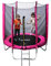 Kindertrampolin 185 - Trampolin für Jungen und Mädchen, mit Sicherheitsnetz, ideal für drinnen oder draußen (Rosa)
