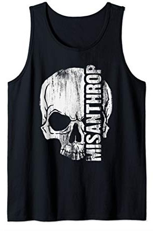misanthropic skull Tank Top