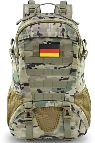 Jueachy Militär Rucksack Herren 30L Wasserdicht Molle Tactical Backpack Military Rucksack Große Kapazität Taktischer Rucksack Outdoor Wanderrucksack Trekkingrucksack für Assault Wandern Reisen Camping