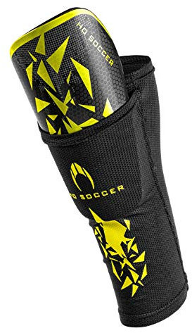 HO Soccer Rebel Espinillera con Media, Unisex niños, Negro/Lima, XS