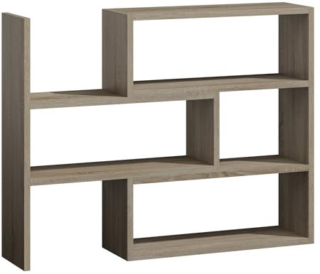 Per la vita Bücherregal Irys Sonoma- Büroregal für Ordner und Bücher, Standregal Wohnzimmer und Schlafzimmer, Offenes Regal für Büro, Aktenregal (Sonoma)