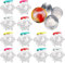 LATRAT Lot de 12 moules à glaçons ronds en silicone et plastique - Pour la cuisine - Pour la cuisine - Couleur aléatoire