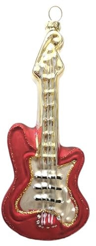 Gitarre Musik Guitar Music Weihnachtsbaumkugel Glas Christbaumschmuck Weihnachte