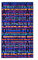 Carlo Colucci Strandtuch Matteo in weicher Baumwolle aus edler Jacquard-Qualität, Farbe:Blau und Pink, Größe:100 x 180 cm