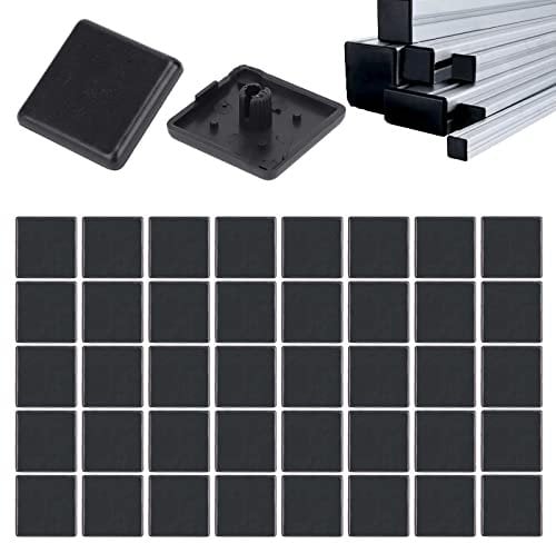 40 Stück Aluminium Profil 3030 Endkappe,Aluprofil Kappen 30x30 mm,Rohrkappen aus hochwertigem Kunststoff,für 3030 europäische Standard-Industriealuminium-Profile, schwarz, 30 x 30 mm