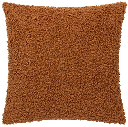 Yard Cabu Cushion Cover (Ginger, 45 x 45 cm) | Scandi Minimalist Chunky Boucle Textured Decorative Case