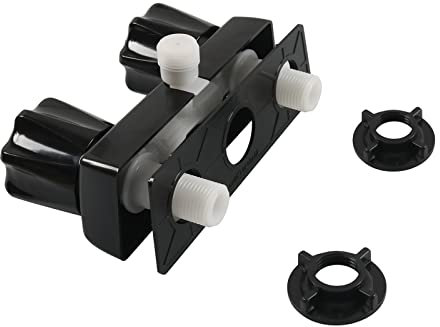 ALI2 Robinet de douche pour camping-car, robinet de douche de camping-car, double bouton de robinet de douche pour camping-car, inverseur de valve de robinet, noir