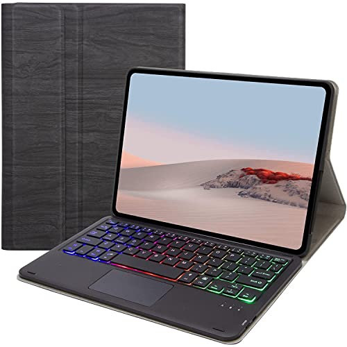 HEUCYL Estuche Teclado para Microsoft Surface Go 3 10.5 /Go 2 2020 10.5 /Go 2018 10 con Panel Táctil Multitáctil Teclado Español Ñ Inalámbrico Desmontable, Estuche Delgado Y Liviano,Backlight