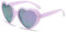 WDZAYXC Herz Polarisierte Retro Sonnenbrille für Damen und Herren, Gradient Gläser, süß und stylisch, UV400 Schutz（Lila/Lila Quecksilber