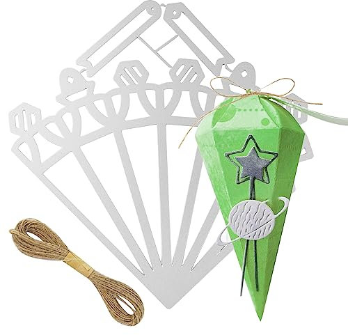 Stanzschablonen Box Schachtel, Stanzen Schablonen Stanzbögen Boxen Stanzform Box Klein Prägeschablonen Metall Mit Hanfseil Stanzmaschine Schablonen Stanzform Geschenkbox Für Party Geschenk Hochzeit