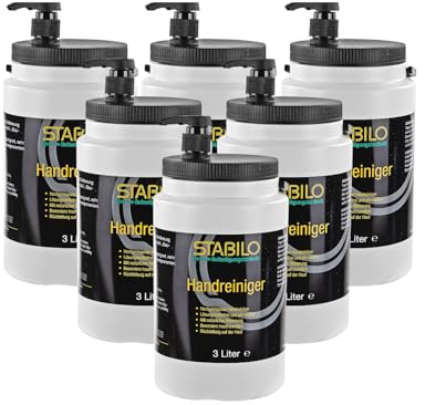 6x Handreiniger 3 Liter Dose inkl. Spender | Handwaschpaste, Handcreme | 6 Stück