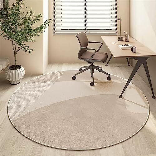 Liveinu Office Chair Mat for Carpets, Office Chair Mats for Hardwood & Tile Floor, Computer Gaming Rolling Chair Mat, Large Anti-Slip Floor Protector for Home Office, Beige Pink, d200cm