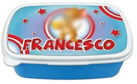 Generico Contenitore Porta Pranzo merenda Bimbi Personalizzabile con NOME GATTO E TOPO Adatto per Il Tuo Bimbo Quando va a Scuola elementare, infanzia, media