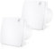 Izrielar Lot de 2 ventilateurs de salle de bain - 150 mm - Avec capteur d'humidité et clapet anti-retour - Pour salle de bain et cuisine - Fonctionnement silencieux - Blanc