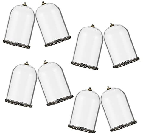 Operitacx 20St 2538DIY-Kristallkugel mit Glasabdeckung handgefertigte Halsketten Zubehör für Glasflaschen Schmuck klare Ohrstecker handwerkliche Herstellung von Teilen DIY Bastelwerkzeug