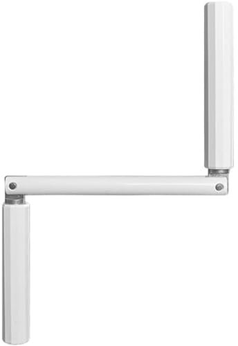 Poignée de Manivelle articulée - Tourillon Ø 11,9 mm - Embout tube profilé - Blanc Finition Brillant - Aluminium - Longueur 140 mm - Goupille invisible - Mécanisme de Volet Roulant et Store - Geiger