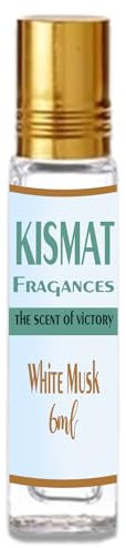 Kismat-Duftöl, alkoholfreies Parfümöl für Männer und Frauen, sowohl für den täglichen Gebrauch als auch für besondere Anlässe geeignet, 6 ml. (White Musk)