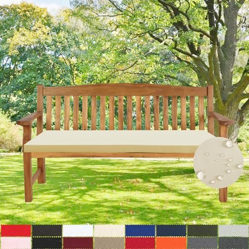 PHUSTJKL Bankkissen Bankauflage Outdoor Wasserdicht Stuhlkissen, 5CM Dicke rutschfeste Waschbar Abnehmbarem Gartenbankauflage, Sitzkissen für Gartenmöbel Schaukel Terrasse Drinnen, 90X40X5CM
