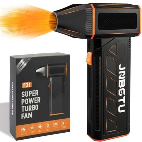 JNBGTU Compressed Air Duster - 130000PRM Jet Fan Blower, 3-Gear Adjustable Mini Cordless Turbo Fan with Fast Charging, Air Dust Blower for Computer, Keyboard, House, Outdoor and Car