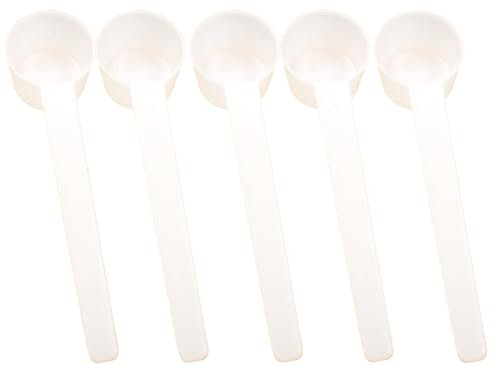 5 Pcs 5g Protein Powder Teaspoon Measuring Spoons Scoop Measurement Spoons Plastic Tablespoon for Dry Goods Spices