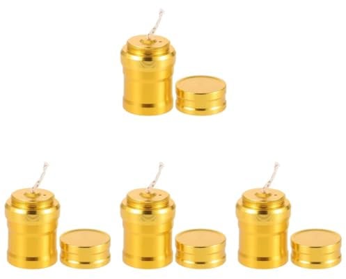 BESPORTBLE 4stücke Mini Alkoholbrenner Tragbarer Heizofen Für Outdoor-aktivitäten Für Camping Wandern Und Lampe Mit Praktischem Docht