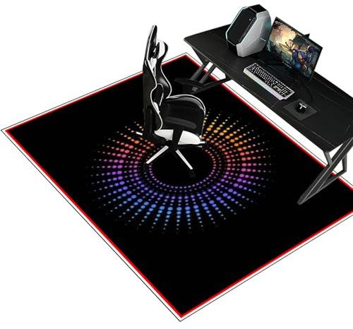Non Slip 100 x 140 cm Office Chair Mat for Low And No Pile Carpeted Floors Carpet Chair Mats Gaming Chair Mat for Desks Office And Home Floor Protector