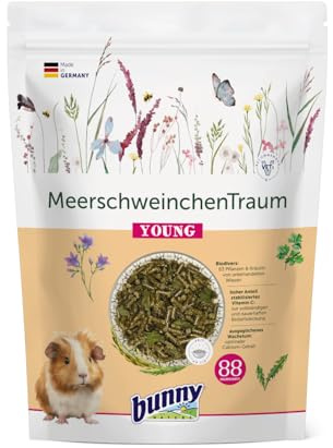 Bunny Nature MeerschweinchenTraum Young | 600 g | Alleinfuttermittel für Meerschweinchen | Bis zum 5. Lebensmonat | Mit Pflanzen aus der Heimat der Meerschweinchen