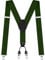 AUYAO Herren Hosenträger Hosenträger Herren Extra Stark Breit 3,5 Cm mit Sehr Starken 4 Clips Heavy Duty Men Braces Einstellbar Elastisch Einheitsgröße Hosenträger für Männer Damen Y Form (Dunkelgrün)