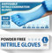 PROMART Disposable Nitrile Gloves, Latex-Free & Powder-Free, Blue – Comfortable, Durable, and Versatile for Medical, Food Handling, Surgical Gloves, Disposable Gloves (500, LARGE)