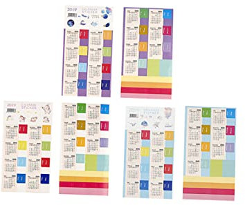 18 Stück 2021 2021 Tischkalender-Aufkleber Mini-Etiketten Datei-Tabs-Flags Post kalender sticker aufkleber kalender Index-Flags des Kalenderplaners Monatlicher Index-Trennaufkleber OFFSCH