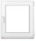 Framex Finestra seminterrata piccola in PVC bianco, Larghezza x Altezza 70 x 80 cm (700 x 800 mm), doppi vetri (32 mm), anta-ribalta, DIN destra, Premium