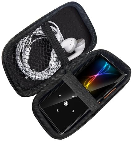 Compatible with AiMoonsa B27 MP3 Player Case, Lamshaw Durable EVA Carrying Case, Shockproof & Lightweight Protective Cover Compatible for AiMoonsa B27 1.8 inches MP3 Player (Black)