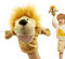 Lion Hand Puppets for Kids, Interactive Storytelling Puppet with Movable Mouth, 24 cm Plush Toy for Role Play and Educational Activities, Yellow Animal Puppet for Children Aged 2-8 Years