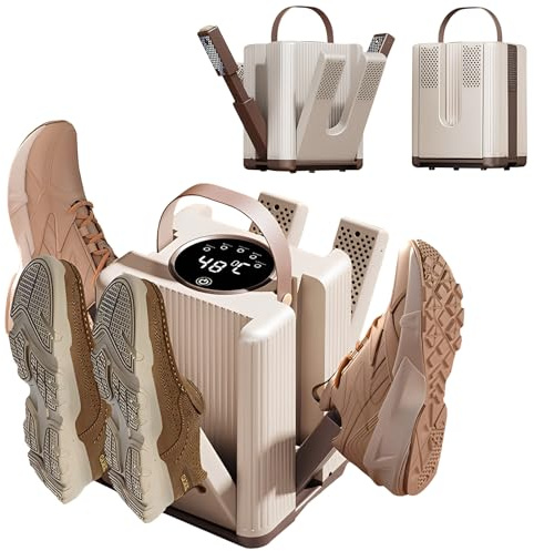 Sèche-chaussures électrique avec 6 séchoirs à chaussures | pliable à température constante et minuterie pour sécher les chaussures, bottes et chaussettes
