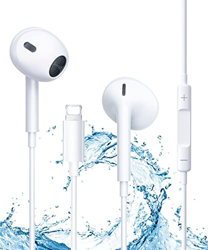 Auriculares para iPhone,Cascos Cable con Aislamiento de Ruido Soporte | Control de Volumen de Llamadas,Compatible con iPhone 11/12/13/14/X/XS/XR/8/7 Plus,Soporta Todo el Sistema iOS