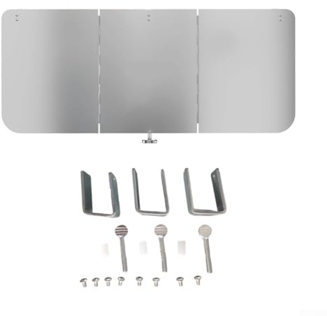 Panneaux réflecteurs de chauffage de terrasse en aluminium robuste pour chauffage au gaz extérieur, champignon, pyramide, déflecteur de vent argenté