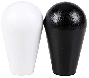 EG STARTS 2X Arcade Joystick's Oval Balltop, Arcade Elipse Topball Handle Uso para 2 Jugadores Arcade Joystick Kit de Bricolaje Sanwa Joystick MAME Jamma Part (Negro & Blanco)