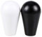 EG STARTS 2X Arcade Joystick's Oval Balltop, Arcade Elipse Topball Handle Uso para 2 Jugadores Arcade Joystick Kit de Bricolaje Sanwa Joystick MAME Jamma Part (Negro & Blanco)