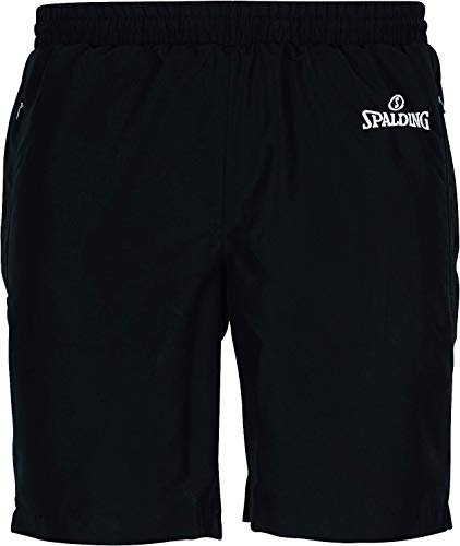 Spalding Herren Woven Shorts, schwarz, L